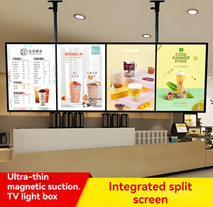 Siêu mỏng đôi/đơn cực dẫn hộp đèn với khung thép cho nhà hàng quảng cáo pin/cắm chèn Hợp kim nhôm đứng - Product Image 5