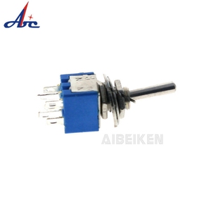 6-pin nhựa thu nhỏ chuyển đổi chuyển đổi phẳng đòn bẩy dpdt Chức năng vật liệu cao su dpdt hình thức liên lạc 3A Max. current 12V Max. - Product Image 3