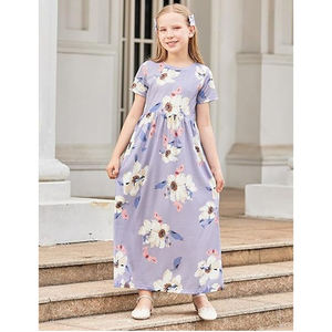 Robe droite imprimée pour les vacances d'été, col rond, avec poches, style pastoral simple et décontracté, coupe trapèze, pour femme, tenue quotidienne - Product Image 2