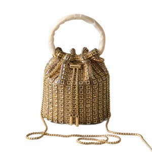 2026 Shenglu Fashion Strip Diamond Inlaid Rhinestone Bucket Women's Handbag <strong>Sparkling</strong> Tassel Diamond Tas Shoulder Crossbody <strong>Bags</strong> - Product Image 1