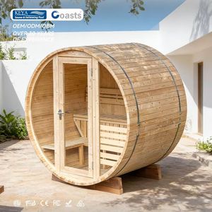 Nuevo Cubo de Sauna de Madera Maciza para Jardín y Patio Trasero, Sauna Exterior de Madera de Pino para Vapor Seco y Húmedo - Product Image 1