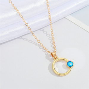 Collier pour femme en acier inoxydable avec pendentif œil <span class=keywords><strong>du</strong></span> <span class=keywords><strong>diable</strong></span>, design de bijoux pour femme, personnalité dorée, rendez-vous galant - Product Image 4