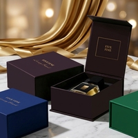 Boîte cadeau personnalisée haut de gamme avec fermeture magnétique, en carton rigide gris, avec revêtement UV, boîte à parfum élégante personnalisable pour les anniversaires