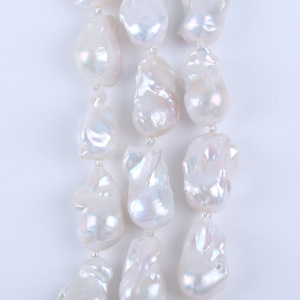 Pulsera de Perlas de Agua Dulce Barrocas Naturales de 18 cm, Cuentas Sueltas Blancas de 13-16 mm para DIY - Product Image 4