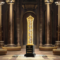 Trophées en cristal créatifs haut de gamme, design métallique gravé, écologiques, pour le sport, les équipes performantes et l'amélioration de l'ambiance