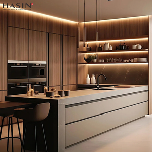 Nuevos gabinetes <span class=keywords><strong>de</strong></span> cocina <span class=keywords><strong>de</strong></span> encimera <span class=keywords><strong>de</strong></span> acero inoxidable modulares personalizados Muebles Armarios <span class=keywords><strong>De</strong></span> Cocina Armario con Isla automática - Product Image 1