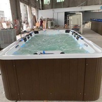 Grande baignoire de massage Spa extérieur jacuzzi pour 10 personnes avec hydromassage et chauffage thermostatique