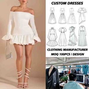 Crea tu propia marca: Producción a granel, pedido de muestra, ropa de mujer de marca privada, vestido personalizado a partir de un boceto, fabricante de prendas. - Product Image 1