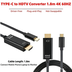 Buy Online USB C to HDTV Cable <strong>Adapter</strong> 4K 60Hz 6 <strong>Foot</strong> 1.8M - Product Image 1