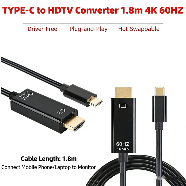 Buy Online USB C to HDTV Cable Adapter 4K 60Hz 6 Foot 1.8M