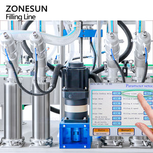 ZONESUN ZS-FALU4 voll automatische Trigger pumpe Sprüh flaschen Paste Füll kappe und Etikett ier maschine - Product Image 4