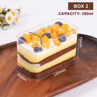 Boîtes à gâteaux jetables écologiques en plastique pour tiramisu, lasagnes, lait de soja, avec couvercle, pour la cuisson, le service, les desserts West Point, l'emballage