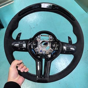Volant en fibre de carbone avec LED et Alcantara pour <span class=keywords><strong>BMW</strong></span> F30 F10 F20 F31 F32 F34 F35 F36 F15 F36 X5 M3 M5 M6 F11 F15 F16 F22 F48 F90 - Product Image 2