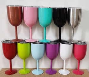แก้วไวน์สุญญากาศสีดำทองขนาด 10 ออนซ์ แบบสองชั้น ผนังโลหะ พร้อมฝาปิด ทำจากสแตนเลส - Product Image 1