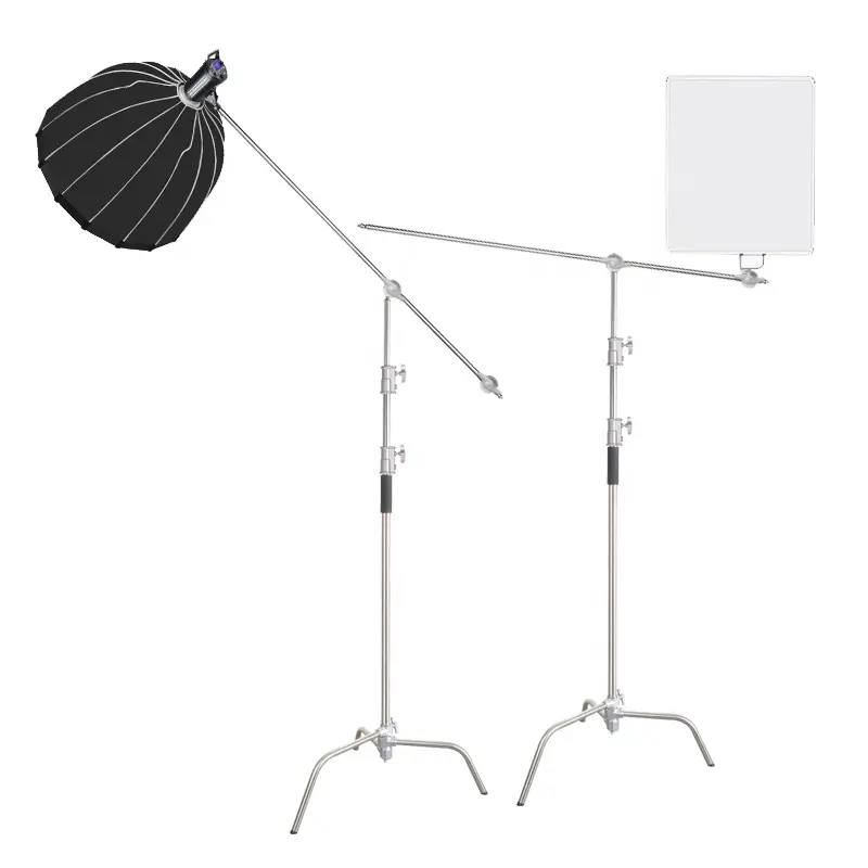 heavy duty 40 inch photo studio photography c stand with arm grip 3.3M Stainless Steel light C-stand Softbox Support