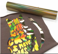 Vinyle thermocollant (HTV) métallisé argenté et doré à paillettes pour vêtements - Film PU élastique DTF de haute qualité pour tissus extensibles