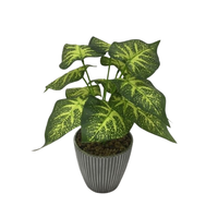 Plantes et fleurs artificielles, pots en céramique de Noël, 30 cm, feuilles multicolores, décoration de Noël pour nouvelle maison