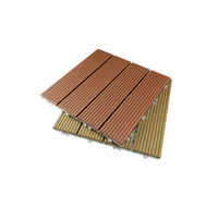 Wpc Floor Decking Premium Spliced Wood Texture WPC Tiles - Modern 30x30 60x60 Waterproof Composite Decking for Garden Terrace