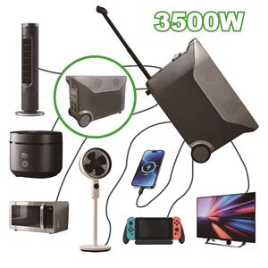 Générateur solaire portable 3500W, batterie lithium-ion, alimenté par panneau solaire, pour <span class=keywords><strong>camping</strong></span> en plein air, situations d'urgence, alimentation de secours à domicile, hors réseau, AU/US - Product Image 1