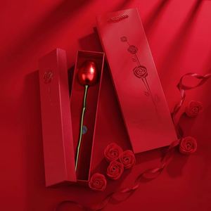 Valentine's Day Rose Bracelet Lifting Gift Box Bronzing Finish Embossing 2mm <b>Rectangular</b> Shape Customizable - Product Image 5