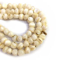 Perles carrées en coquillage d'eau douce de 8 à 11 mm, perles en coquillage naturel irrégulières, perles en vrac pour bracelet, décoration de vêtements, bijoux faits à la main