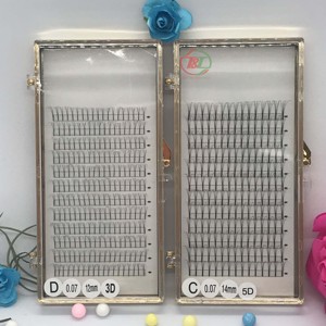 Meilleur Prix Fabriqué au Vietnam Haute Qualité 3D 4D 5D Cheveux Synthétiques Faits à la Main CC/DD Premade Fan Extensions de Cils Marque Privée - Product Image 1