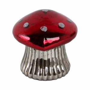 Portacandele in Vetro a Forma di Fungo, Piccolo, Decorativo per Uso Interno ed Esterno - Product Image 1