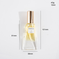 Flacon de parfum en verre transparent de luxe exquis de 15 ml avec vaporisateur, impression sérigraphique, logo personnalisable, boîte d'emballage