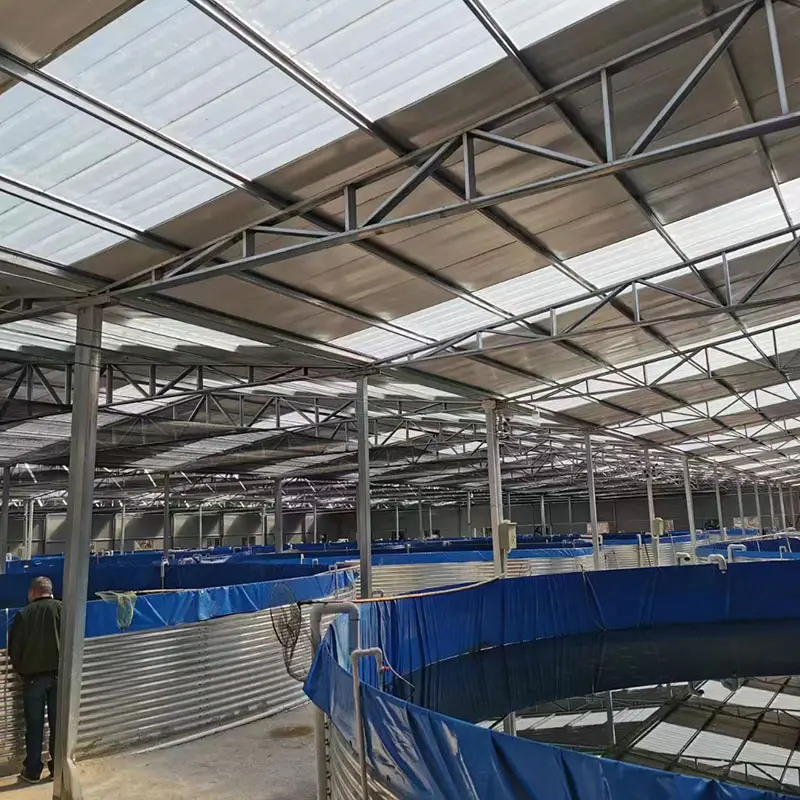 aquaculture tanks for flow-through system fish farm