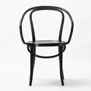 6059J الكلاسيكية خشب أسود Bentwood Thonet كرسي بذراعين