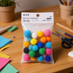 Ilan Belita PomPom 1,0 cm Couleurs mélangées Fournitures artisanales pour la décoration DIY - Product Image 2
