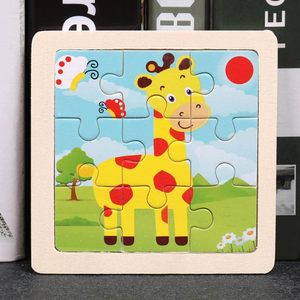 Rompecabezas de Madera Educativos Personalizados de Fábrica con Certificación CE, 9 Piezas, para Niños Pequeños, con Dibujos Animados de Animales y Transportes - Product Image 3