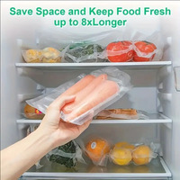 Sacs alimentaires transparents en plastique gaufré, sacs sous vide en nylon, sachets de collation thermoscellables en PA/PE, sacs personnalisés