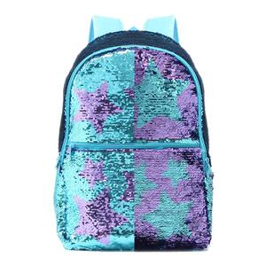 Sparkly Sequins for Kids Girls Blue Star Backpack with <b>Glitter</b> Elementary Students School <b>Bag</b> - Product Image 1