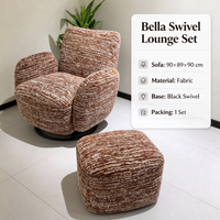 Fauteuil d'appoint moderne en velours, rembourré en éponge, écologique et durable, pour chambre et salon