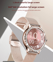 Nuevo Reloj Inteligente NX19 con Monitor de Frecuencia Cardíaca Fisiológica, Presión Arterial, Oxígeno en Sangre, Sueño, Llamadas Bluetooth, Deportivo para Mujer, de Acero Inoxidable