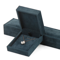 Boîte cadeau en velours avec logo personnalisé pour bague, boucles d'oreilles, pendentif, collier, bracelet