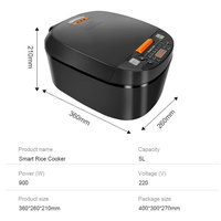 Olla arrocera eléctrica inteligente de 5 litros, capacidad Lar, olla arrocera planificable multifuncional para uso doméstico