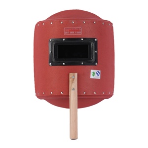Yonglei, máscara de soldadura semiautomática roja de mano, borde de <span class=keywords><strong>aluminio</strong></span> grueso clásico, cascos protectores impermeables, 1 año - Product Image 5