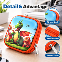 Pochette étanche en EVA rigide avec fermeture éclair, motif personnalisable, pour le camping en plein air, le rangement de petits gadgets et accessoires pour enfants