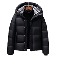 Vestes d'hiver chaudes pour hommes à prix de gros : Doudoune matelassée 2-en-1 BUR avec col intérieur à carreaux classiques