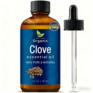 Huile essentielle <span class=keywords><strong>de</strong></span> clou <span class=keywords><strong>de</strong></span> girofle biologique 30 ml, pure, naturelle, non diluée, pour les maux <span class=keywords><strong>de</strong></span> dents, les douleurs musculaires, les soins <span class=keywords><strong>de</strong></span> la peau et des cheveux, apaisante - Product Image 1