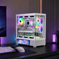 Casing Komputer Putih TDB1302W Golden Marketing PC Case SPCC Kaca Tempered ATX EATX Gaming