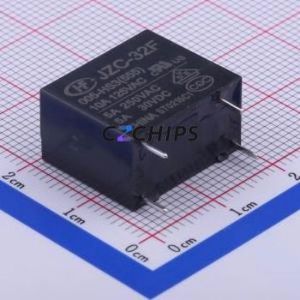 JZC-32F/005-HS3(555) Power Relay Through hole,10.2x18.4mm 5V 1 Normally Open: 1A (SPST-Normally Open)::: 4 - Product Image 1