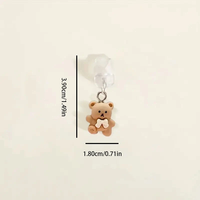 Pendentif de capuchon anti-poussière ours mignon Interface de prise anti-poussière de téléphone universelle pour iPhone pour Samsung Type C Protection contre la poussière d'artisanat en plastique