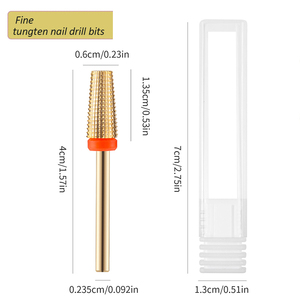 Màu vàng vonfram móng tay khoan bit Vàng vonfram thép móng tay khoan bit ống nhựa Carbide móng tay khoan bit - Product Image 6