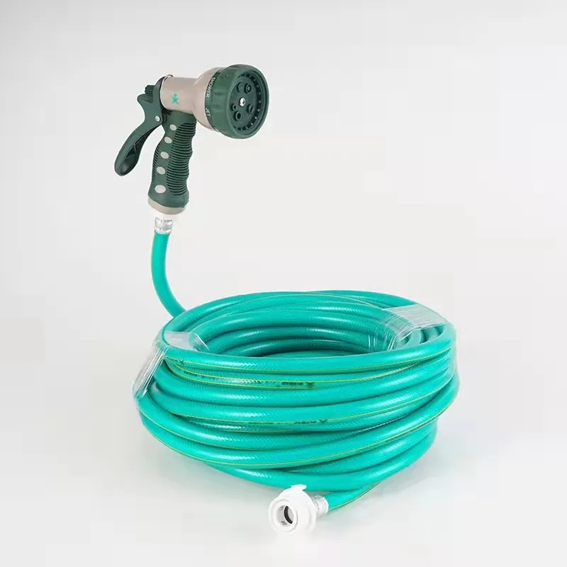 PVC Garden Hose Flexible Conduit Pipe Customized Color / Size Garden Water Hose With Connector Reel