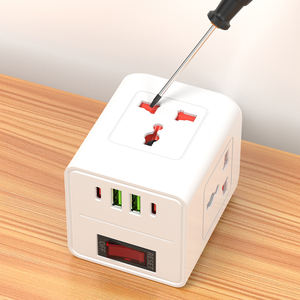 USB C Cube Extension Cube Travel Power <span class=keywords><strong>Strip</strong></span> con ranuras USB Multi Plug Extension Universal Power <span class=keywords><strong>Strip</strong></span> Extension Board con Usb - Product Image 2