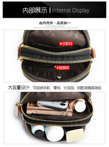 กระเป๋าสะพายข้างผู้หญิงยอดนิยม แฟชั่นใหม่ กระเป๋าสะพายไหล่เดียวแบบมีกระดุม ทรงสี่เหลี่ยม หนัง PU ซิปอเนกประสงค์ กระเป๋ามินิสำหรับสุภาพสตรี - Product Image 6