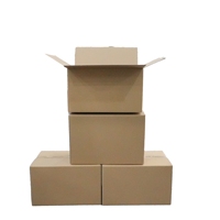 Boîte d'expédition en carton ondulé, personnalisée, à fentes standard, couleur brun uni, pour le transport de marchandises